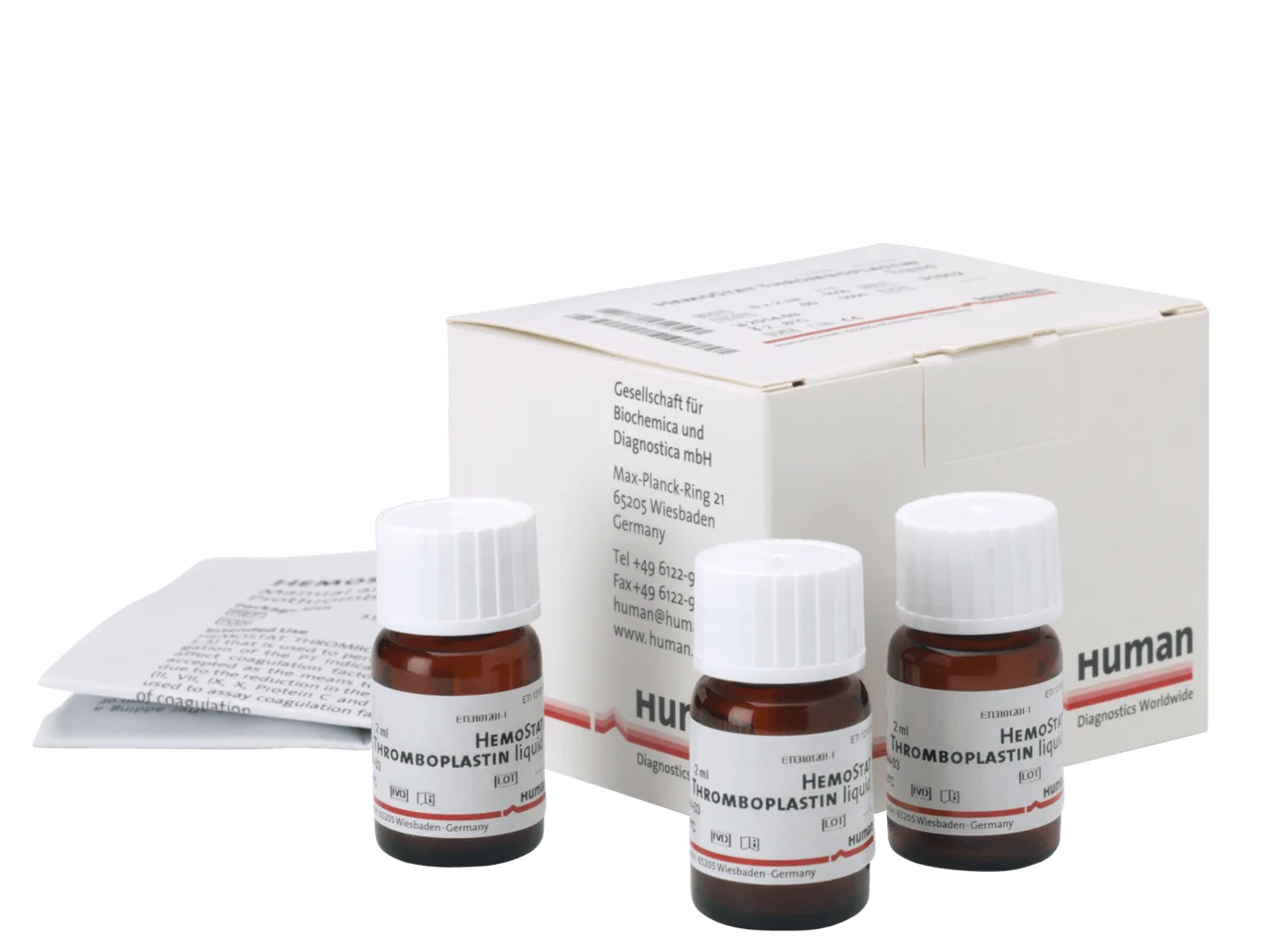 Реагенты для коагулометрия РЕАГЕНТЫ ПРОИЗВОДСТВА КОМПАНИИ "HUMAN GmbH" ГЕРМАНИЯ