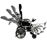 Электрическая кресло коляска раскладываемая в горизонталь, с self-откидной спинкой, фото 2